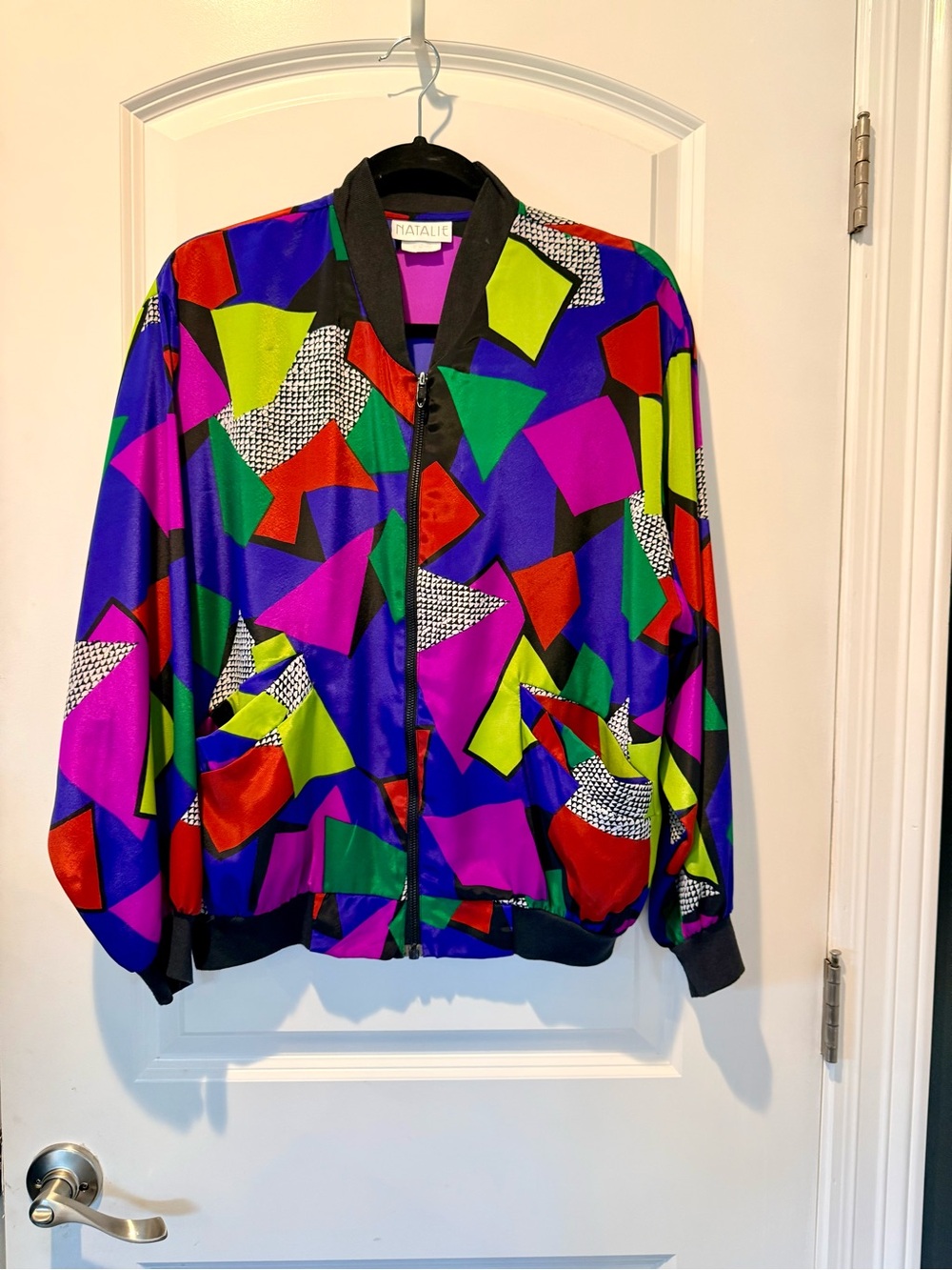 Vintage colorful bomber jacket